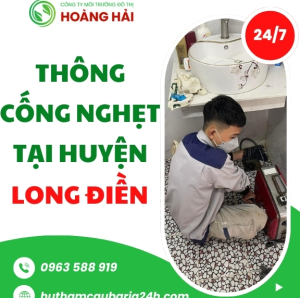 Thông cống nghẹt tại huyện Long Điền