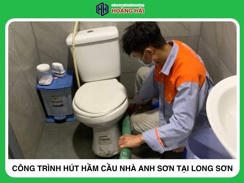 công trình Hút hầm cầu nhà anh sơn tại Long Sơn