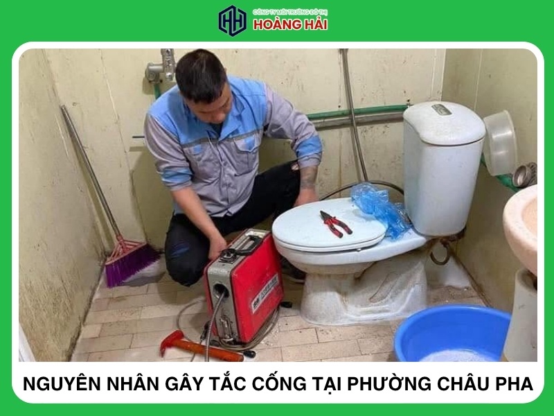 nguyên nhân gây tắc cống tại Phường Châu Pha
