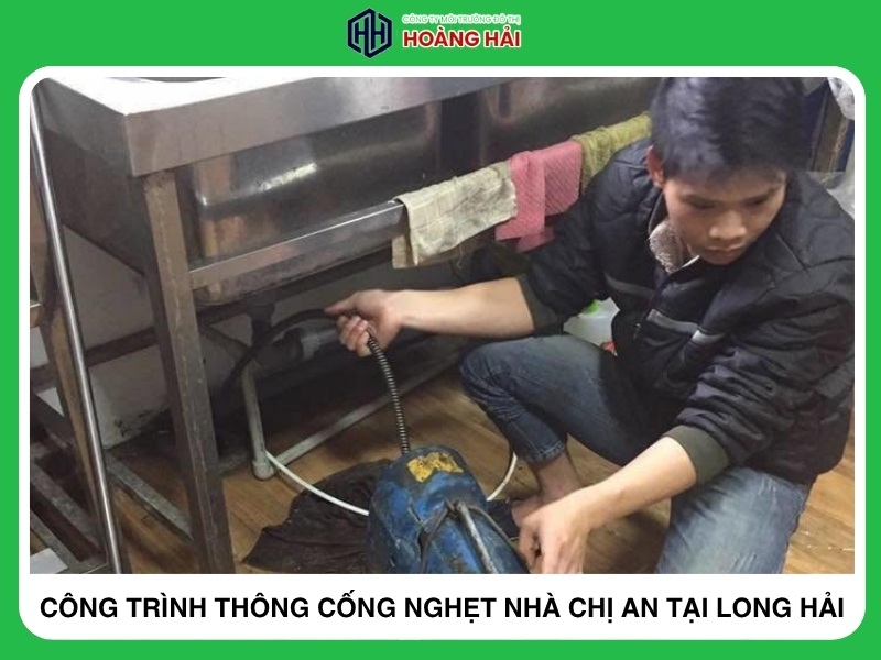công trình thông cống nghẹt nhà chị an tại Long Hải