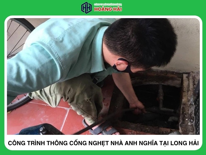 công trình thông cống nghẹt nhà anh nghĩa tại Long Hải
