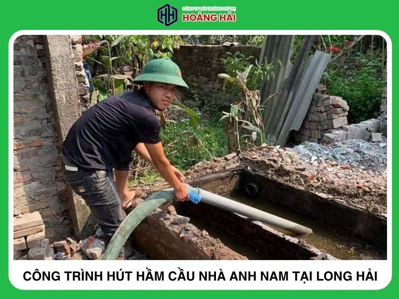 công trình Hút hầm cầu nhà anh NAm tại Long Hải
