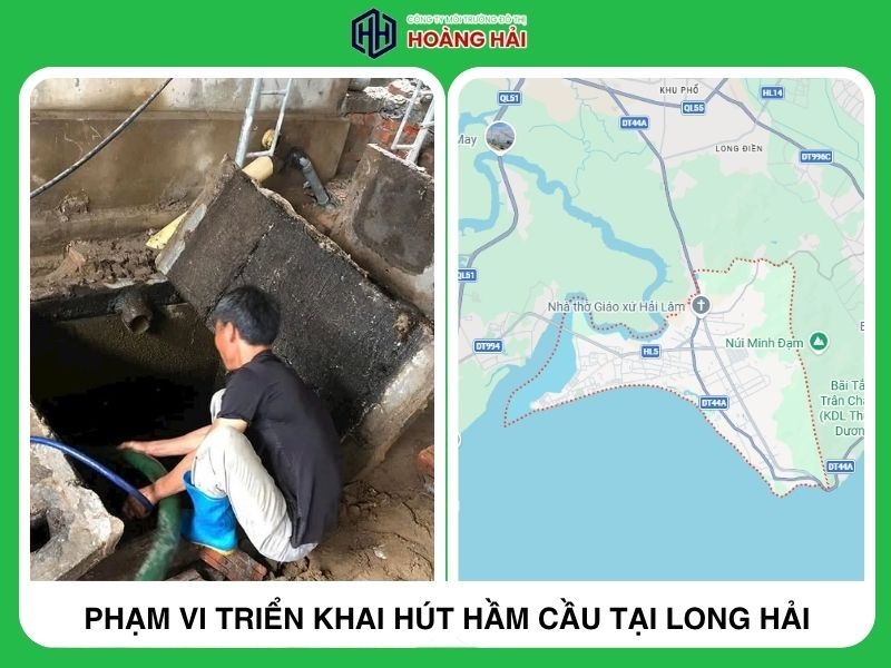 Phạm vi triển khai hút hầm cầu tại Long Hải