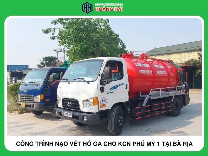 công trình nạo vét hố ga cho KCN Phú Mỹ 1 tại Bà Rịa