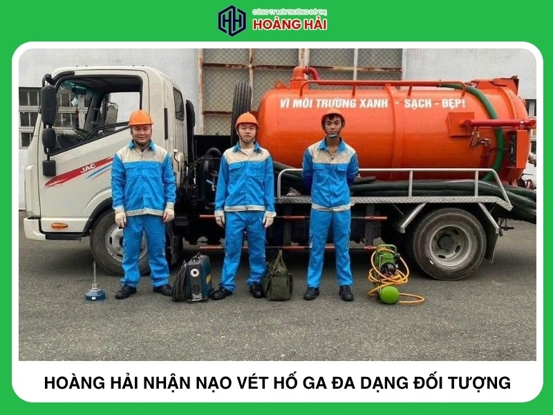 Hoàng Hải nhận nạo vét hố ga đa dạng đối tượng tại Bà Rịa