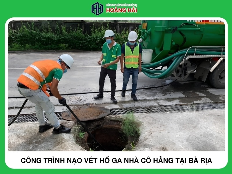 công trình nạo vét hố GA nhà cô hằng tại Bà Rịa
