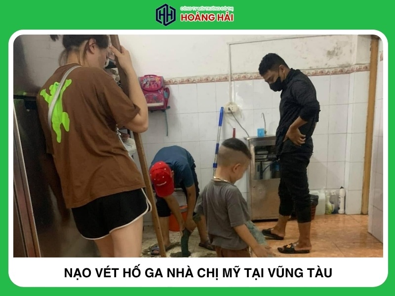 nạo vét hố ga nhà chị mỹ tại Vũng Tàu