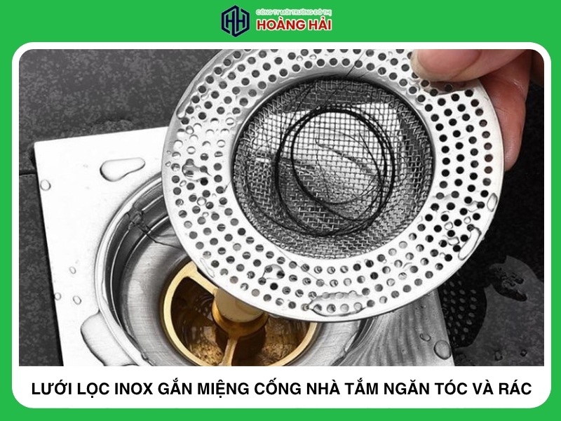 lưới lọc inox gắn miệng cống nhà tắm ngăn tóc và rác nhỏ