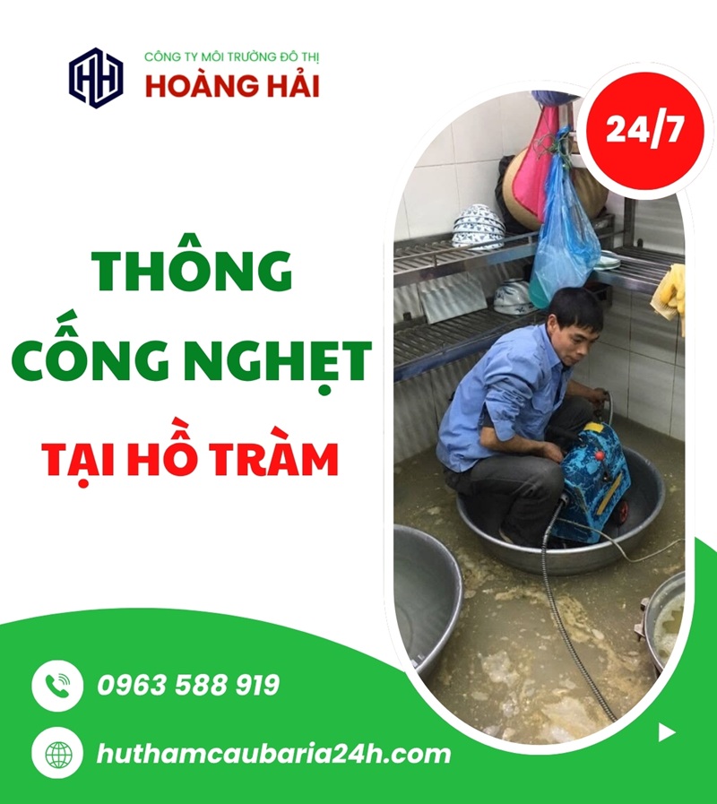 Dịch vụ thông cống nghẹt tại Phường Hồ Tràm HỖ TRỢ 24/7 - Hút Hầm Cầu Hoàng Hải