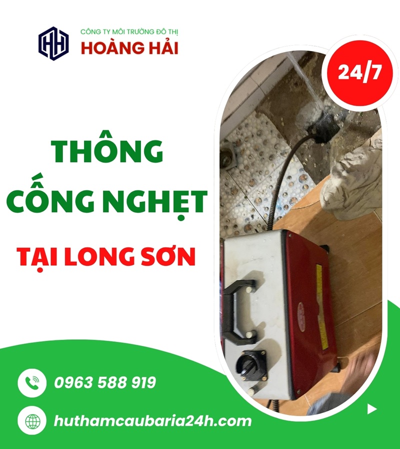 Dịch vụ thông cống nghẹt tại Phường Long Sơn uy tín TRIỆT ĐỂ - Hút Hầm Cầu Hoàng Hải